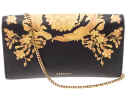 Versace classic Barocco print wallet on chain/crossbody clutch bag for rent on The Volte - image 3