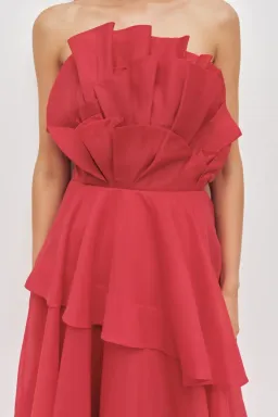 BRAND NEW ❤️ AJE Selestia Gown – Scarlett Red Maxi Dress – Size 8 (AU / UK) ❤️ for rent on The Volte - image 3