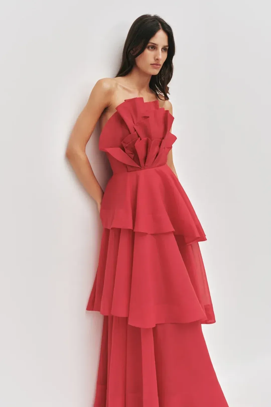 BRAND NEW ❤️ AJE Selestia Gown – Scarlett Red Maxi Dress – Size 8 (AU / UK) ❤️ for rent on The Volte - main image