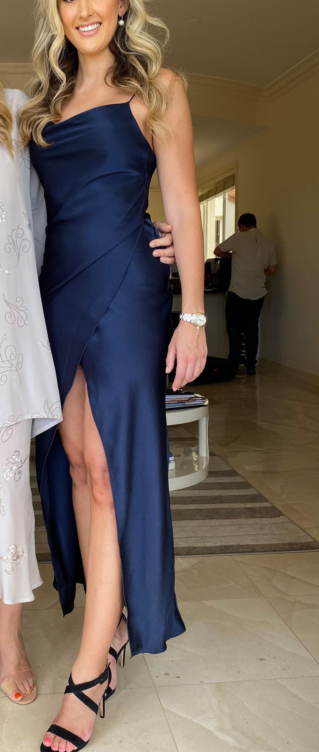 Camilla and Marc Aubrey Slip Dress Navy Size 0 for rent on The Volte - main image