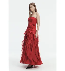 Aje Canyon Gown in Scarlet Red Size AU10 for rent on The Volte - image 2