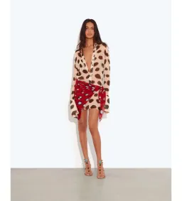 Rat & Boa Nilah Shirt Mini Dress in Animal Print Size XS/AU6 for rent on The Volte - image 1