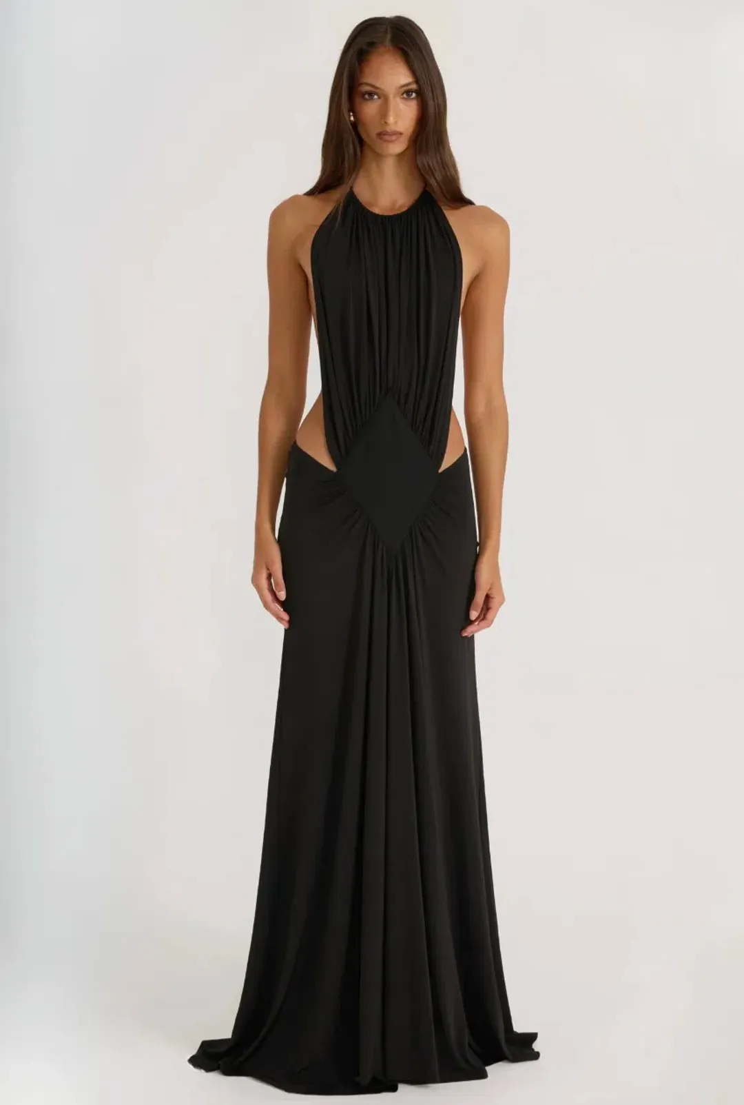 ancegria, Jackie Gown - Black, maxi, size 6  for rent on The Volte - main image