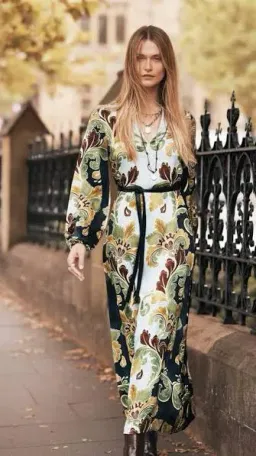 🌻MOS the Label Ivara Midi Dress - Size 12 AU - Satin Floral Green Maxi 🌻 for rent on The Volte - image 6