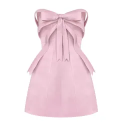 Lirika Matoshi Pink Bow Dress Mini XS  for rent on The Volte - image 2