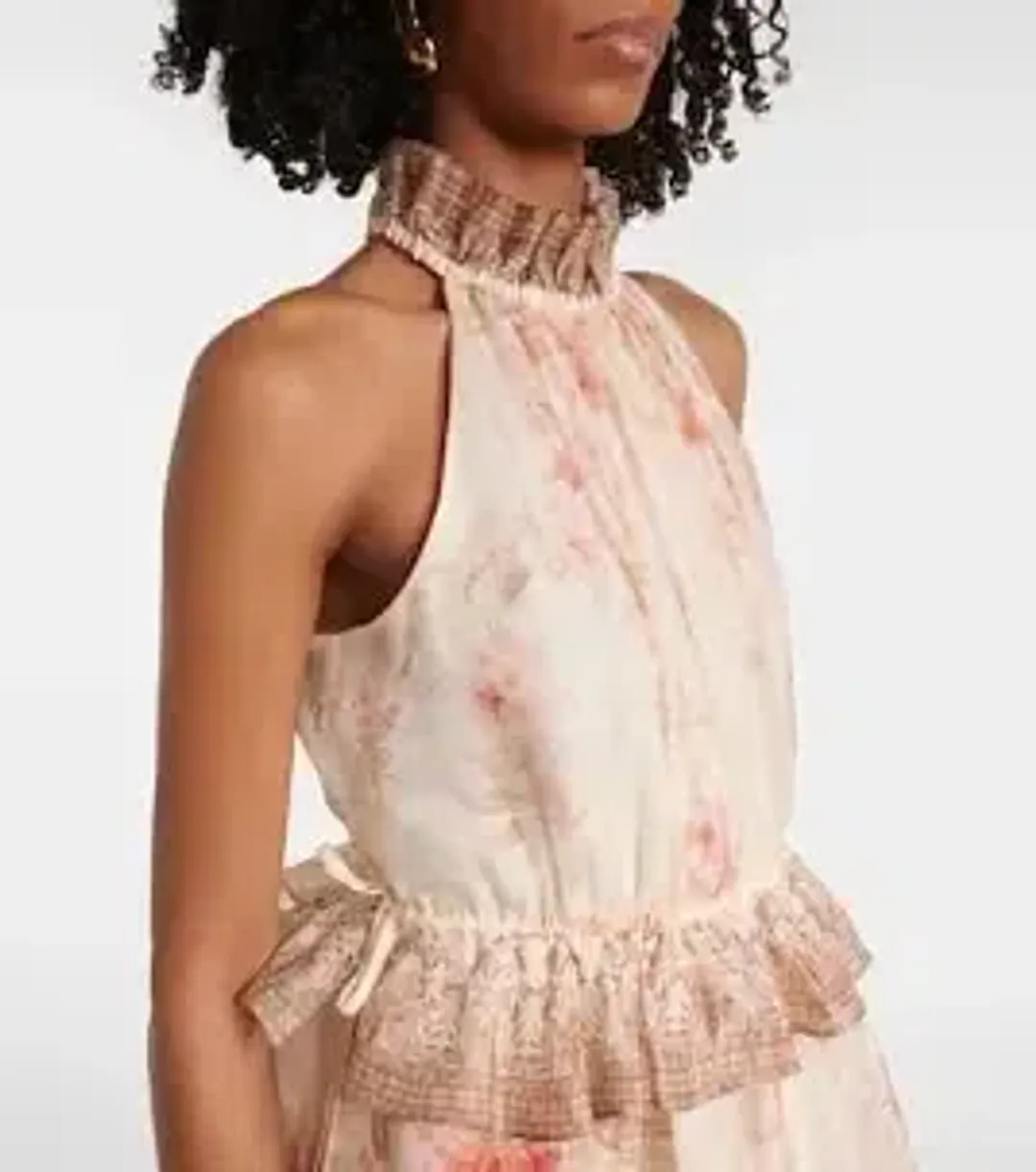 Zimmermann Illuminate Halter Midi Dress Size 1/ AU 10 for rent on The Volte - main image