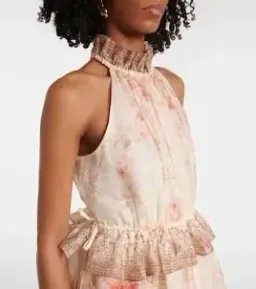 Zimmermann Illuminate Halter Midi Dress Size 1/ AU 10 for rent on The Volte - image 3