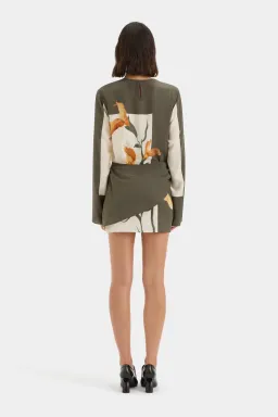 SIR CONSTANCE TWIST MINI DRESS SILK LONG SLEEVE | Size 1 AU 8 for rent on The Volte - image 2