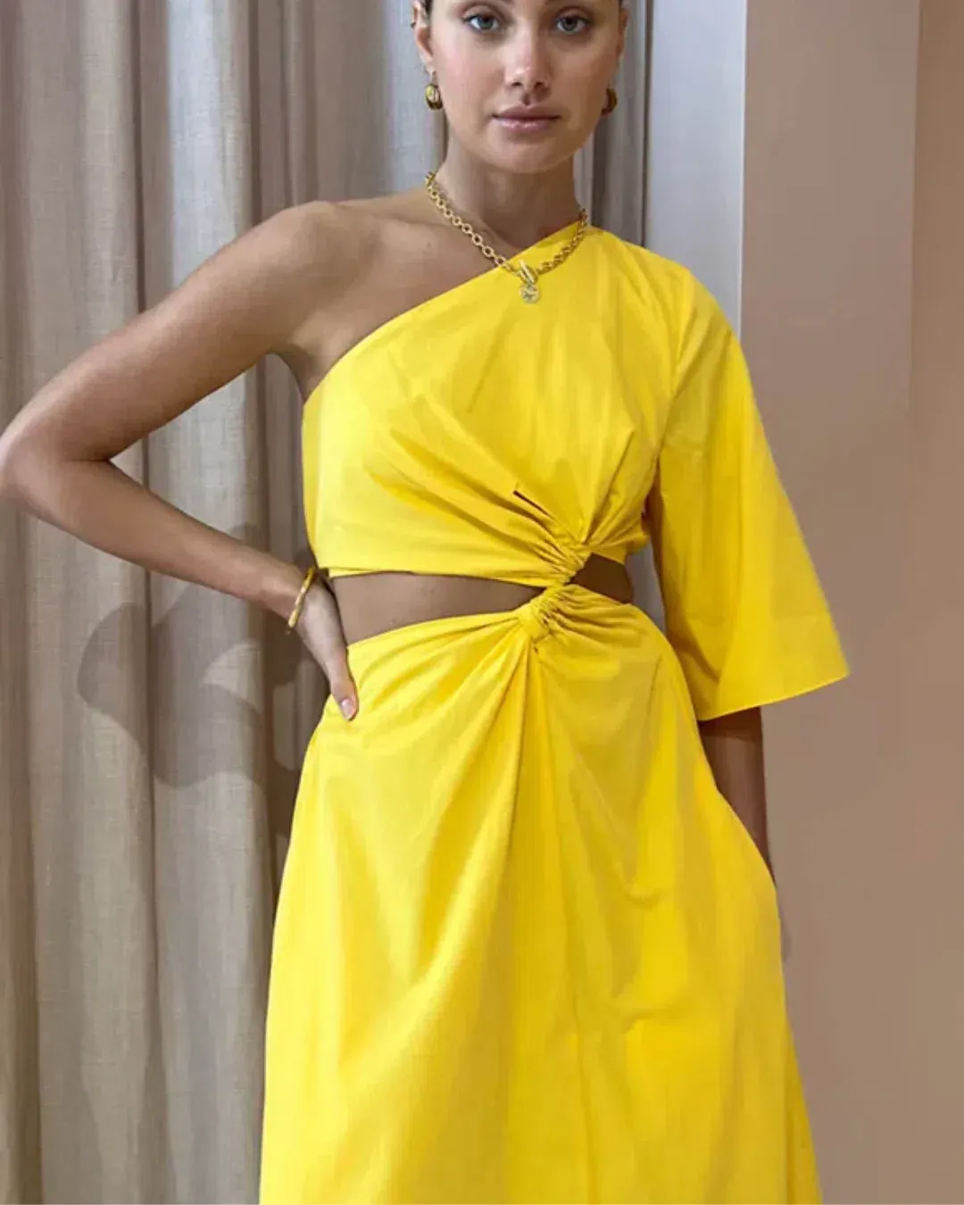 Camilla & Marc Wally Dress in Honey for rent on The Volte - main image