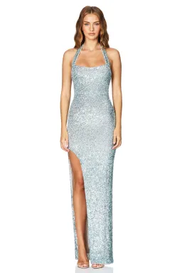 Nookie Fantasy Floor Length Gown in Mint Sequin Size XS / AU 6 for rent on The Volte - image 1
