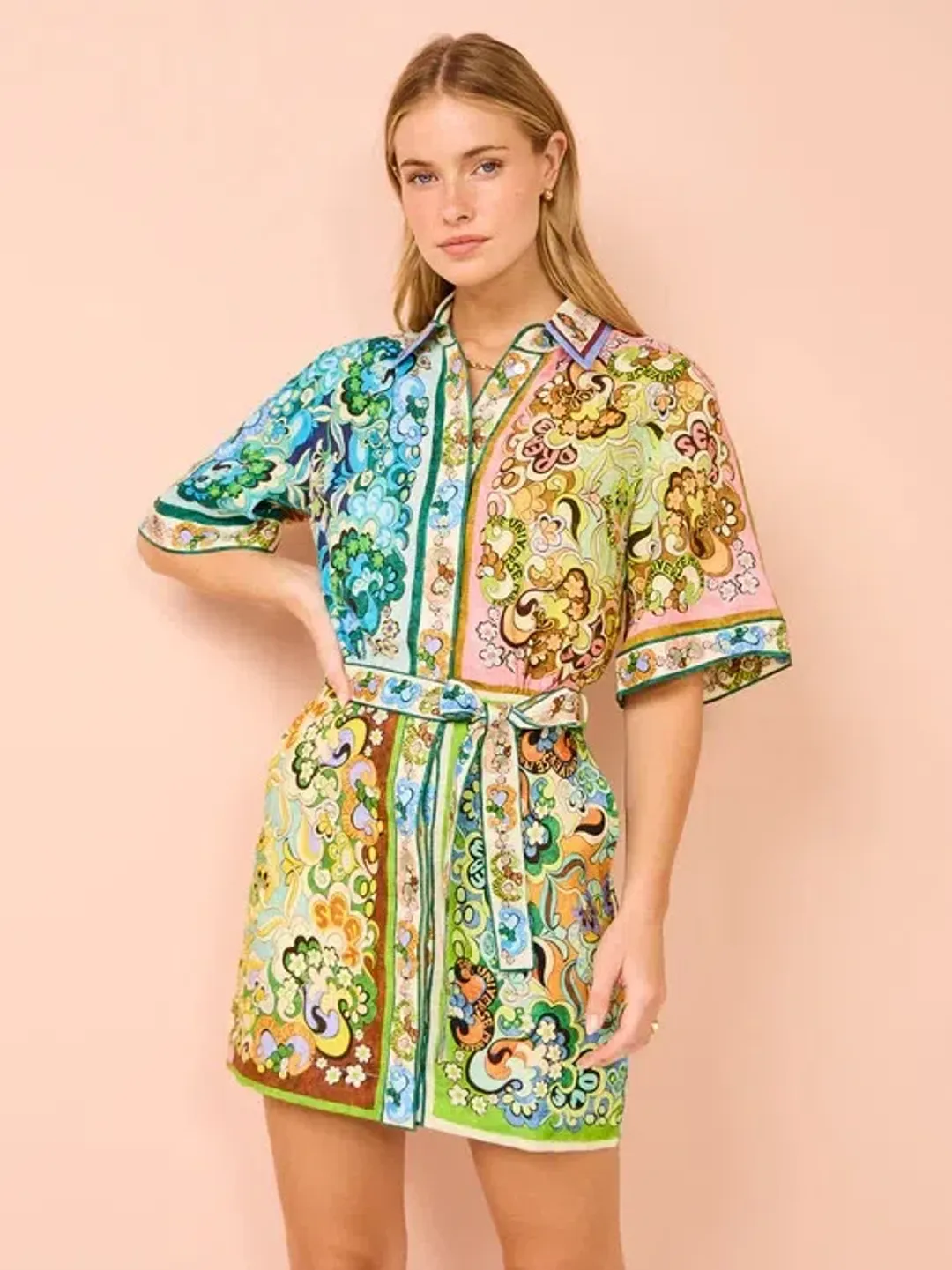 Alemais Dreamer Mini Dress In Multi Size AU 8 for rent on The Volte - main image