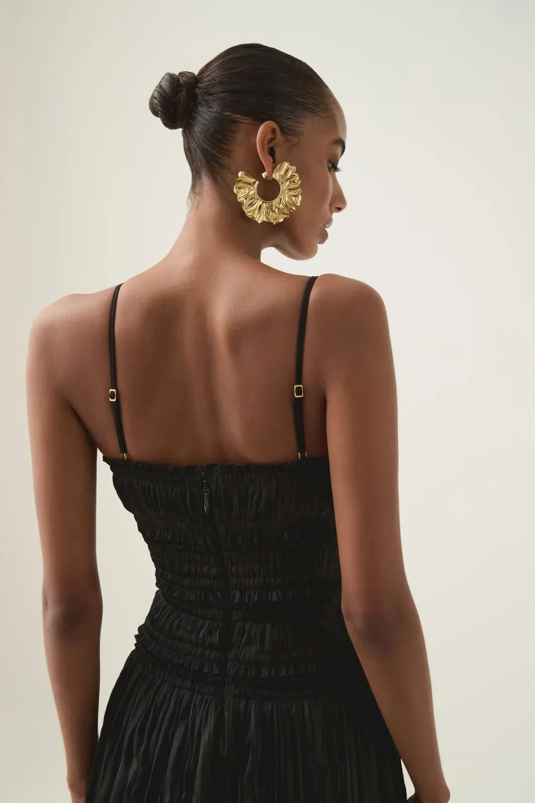 AJE DEWDROP LAYERED SATIN GOWN BLACK SIZE 6 for rent on The Volte - main image