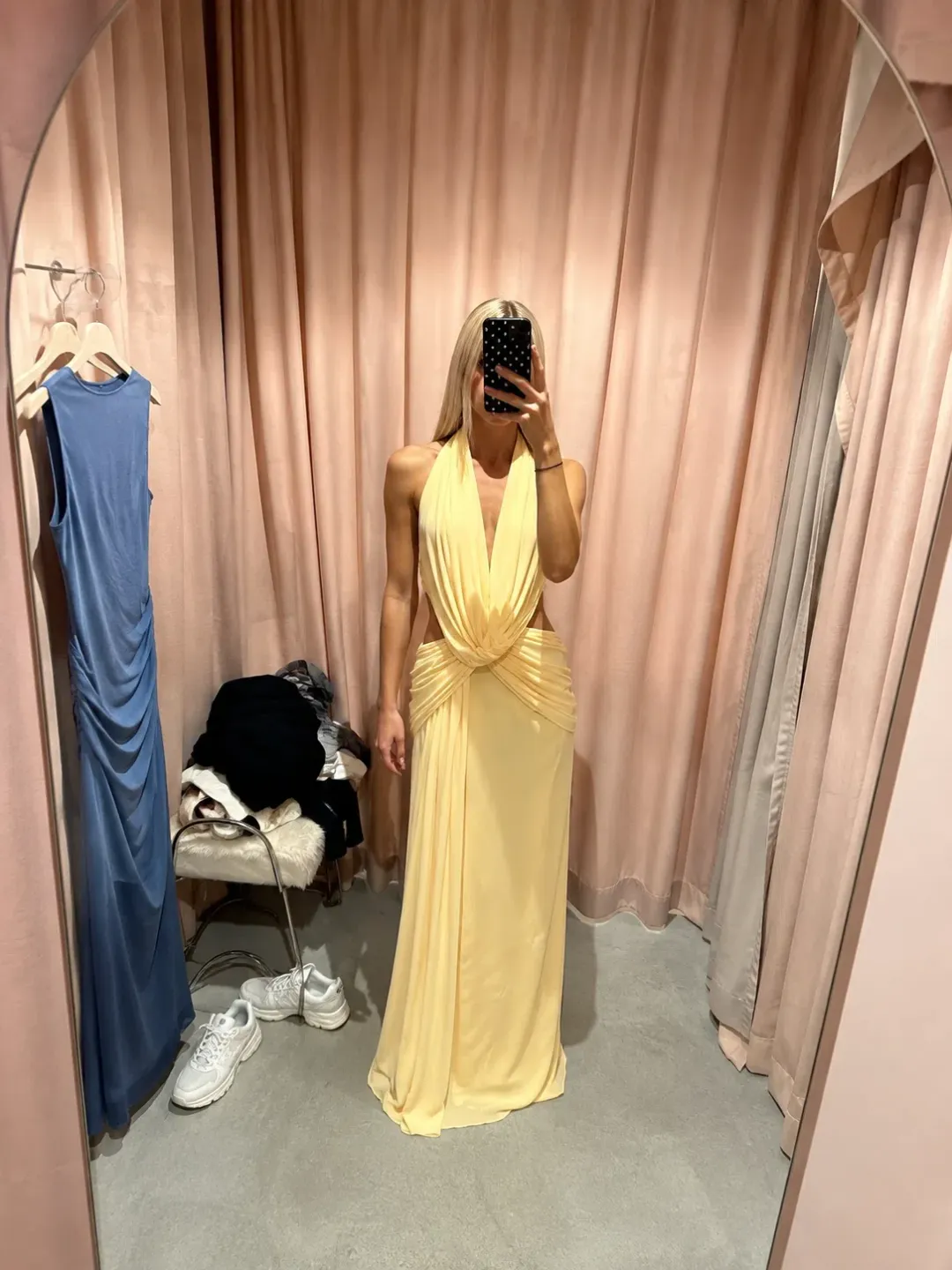 BEC & BRIDGE CHARLIZE HALTER MAXI YELLOW / SIZE 6 for rent on The Volte - main image