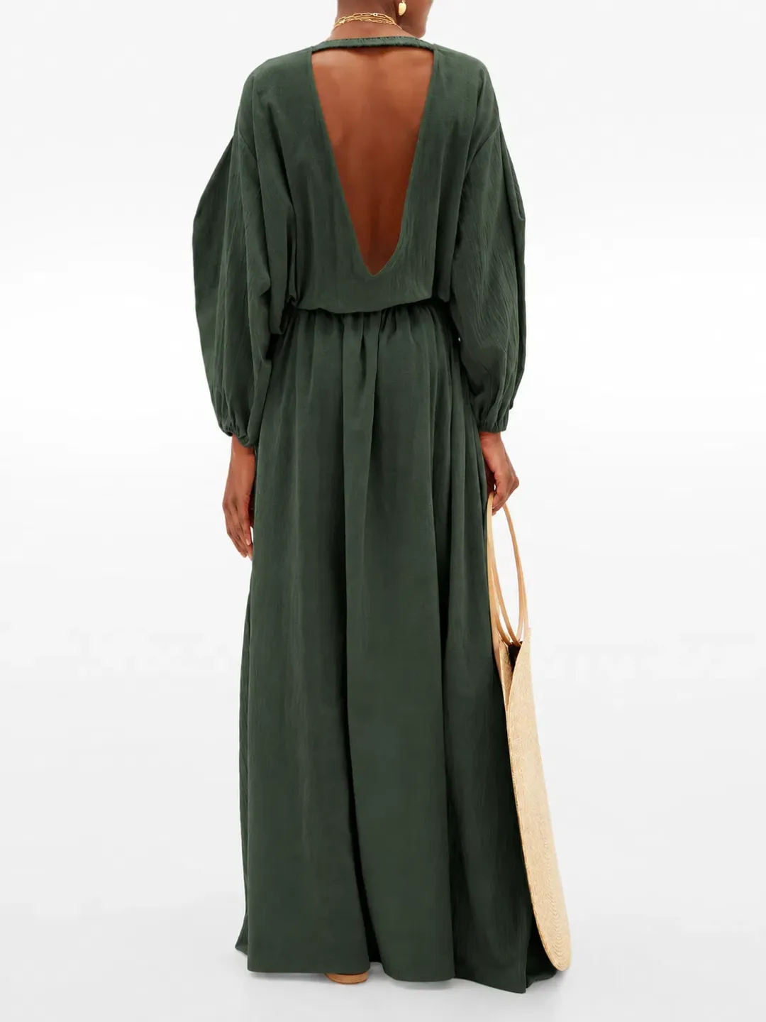 Albus Lumen Licentia Maxi Dress size 10 Green for rent on The Volte - main image