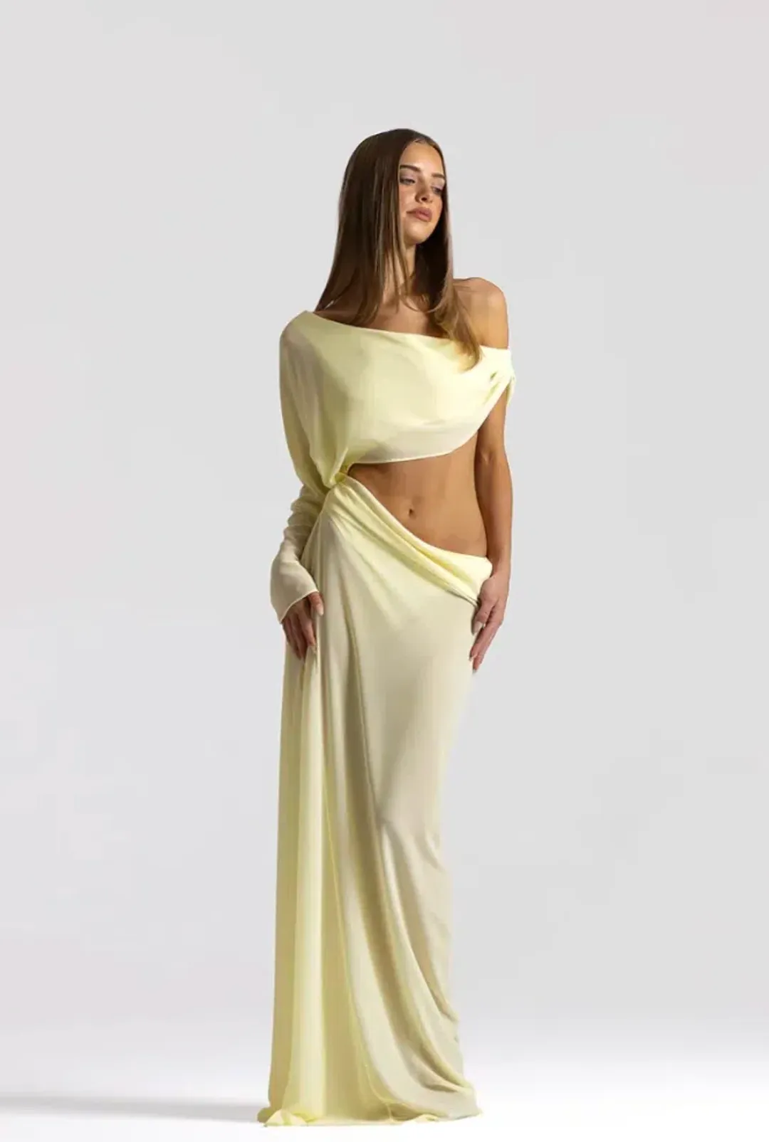 Natalie Rolt Imogen Dress Lemon Size 0/AU 6/XS for rent on The Volte - main image