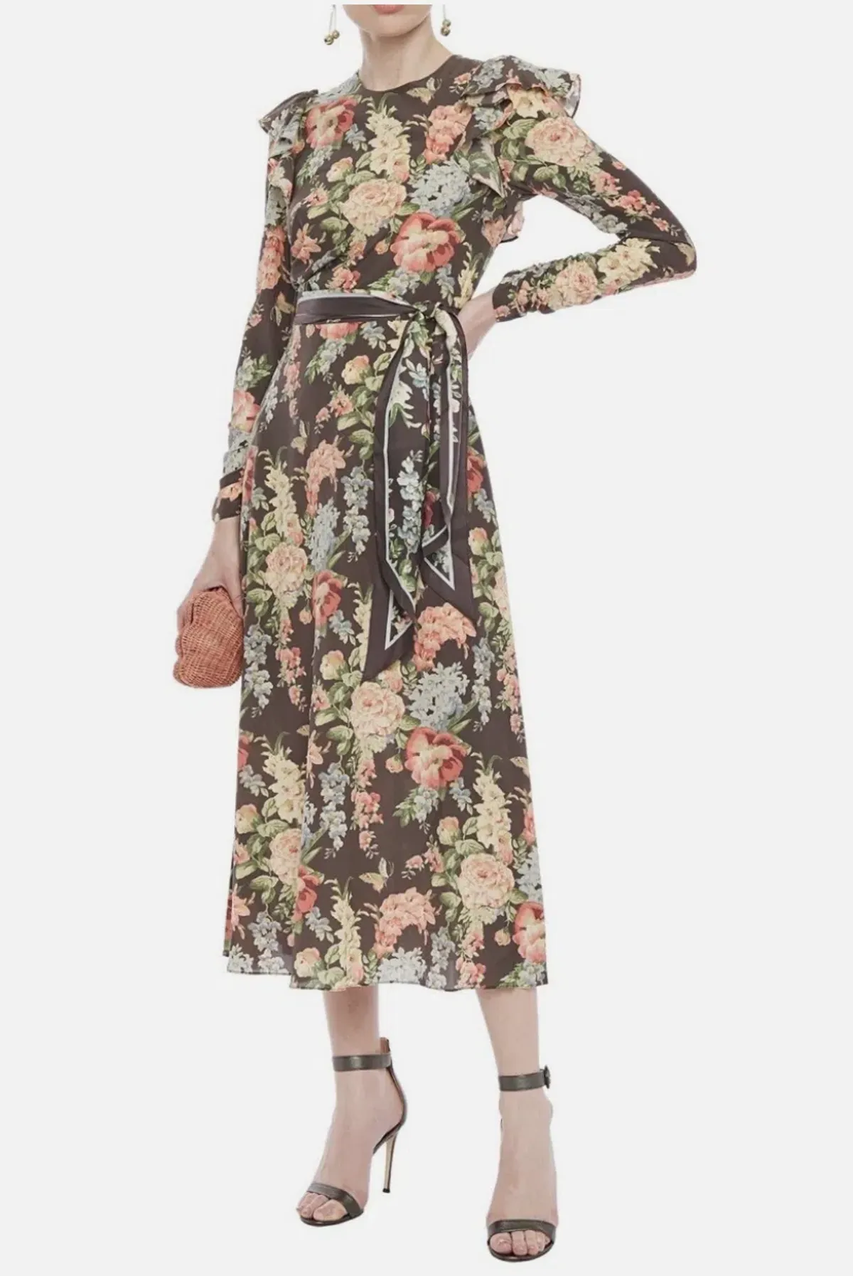 Zimmermann Espionage Ruched Long Sleeve Dress for rent on The Volte - main image