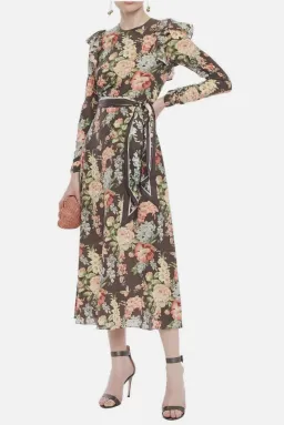 Zimmermann Espionage Ruched Long Sleeve Dress for rent on The Volte - image 1
