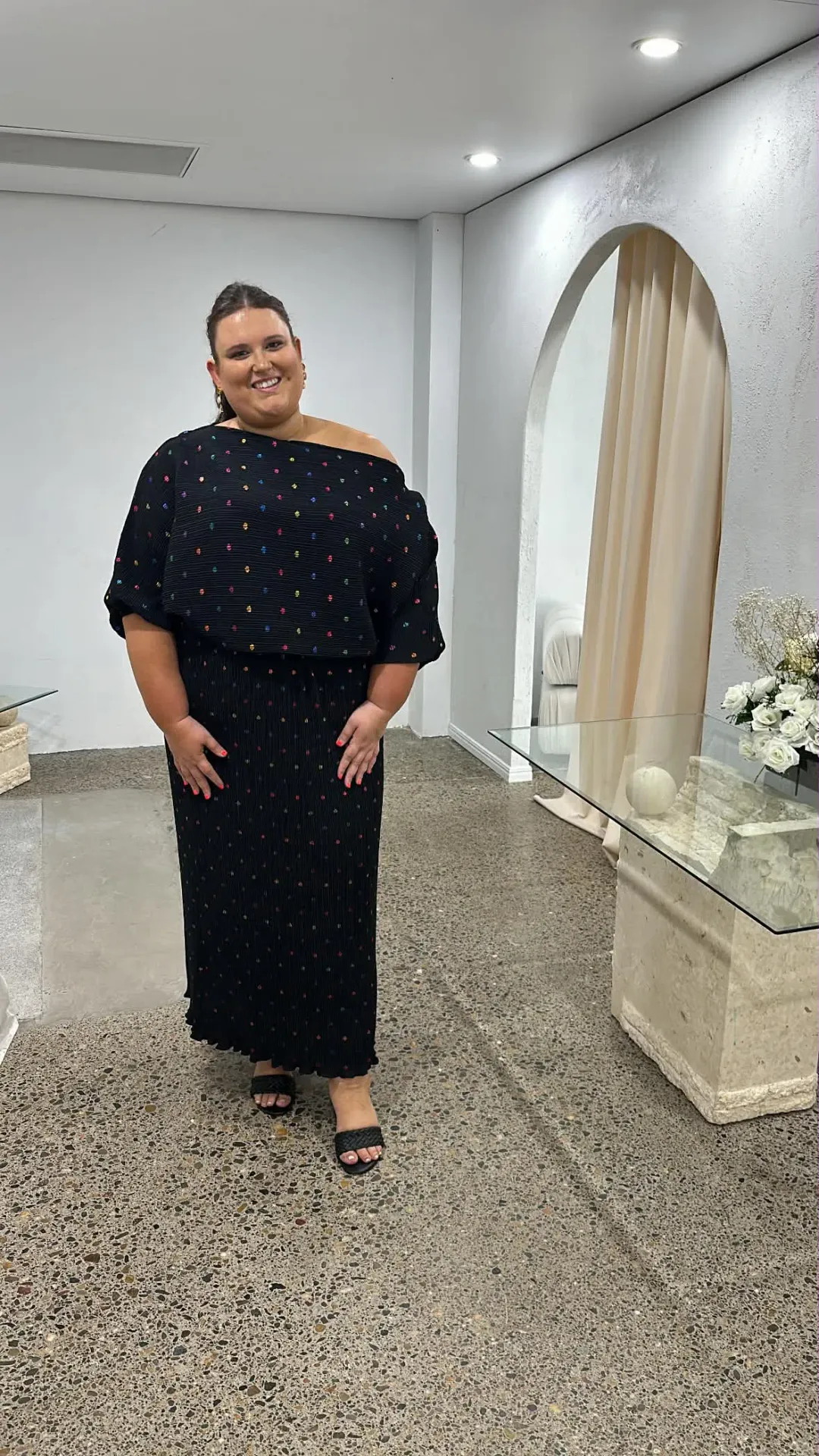Multi Spot Long Sleeve Tilly Dress for rent on The Volte - main image