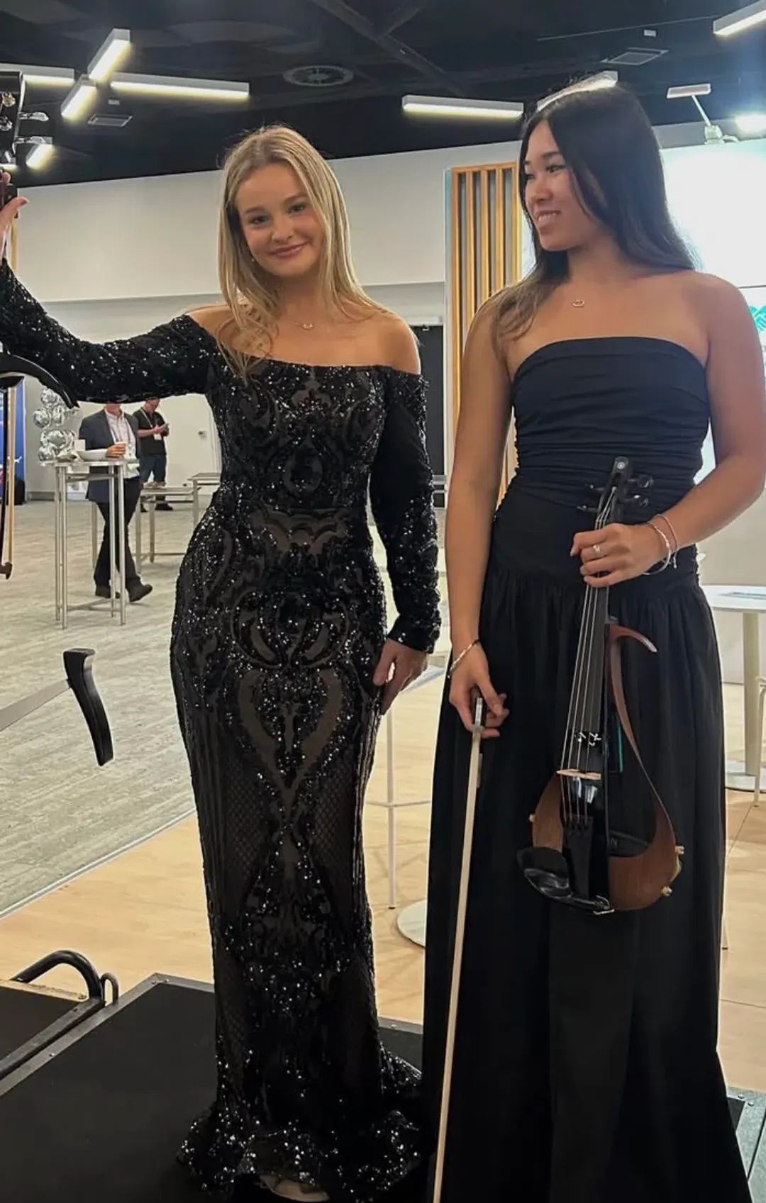 Tina Holly SOPHIA GOWN IN BLACK/ NUDE for rent on The Volte - main image