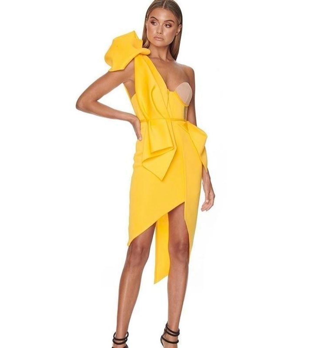 Eliya The Label-  Fleur Dress (Canary Yellow) Size 6 for rent on The Volte - main image