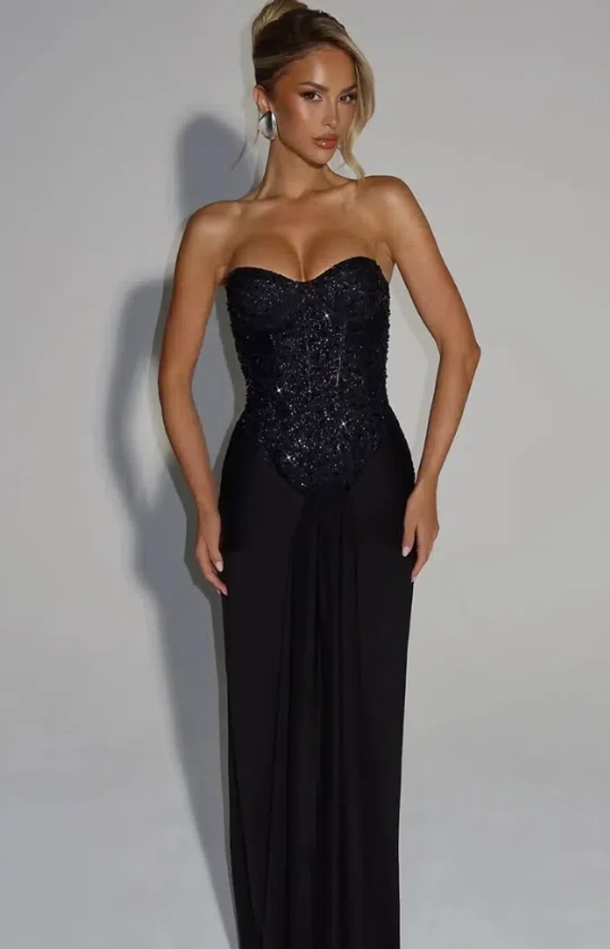 BABYBOO CARINA MAXI DRESS BLACK Size 8 for rent on The Volte - main image