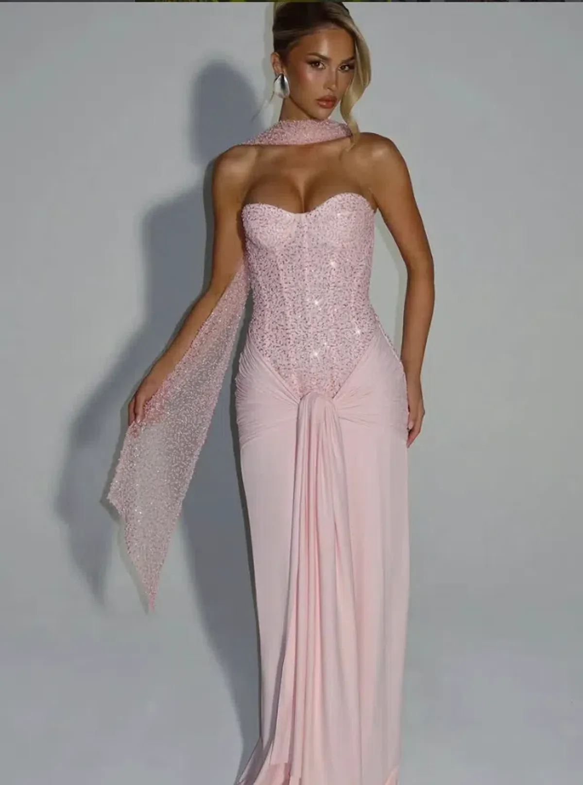 BABYBOO CARINA MAXI DRESS PINK Size 6 for rent on The Volte - main image
