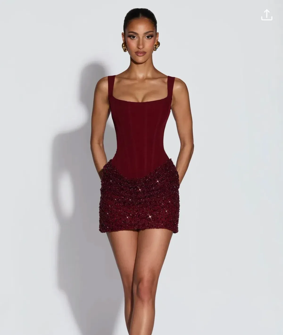 Baby Boo Yeona M in Burgendy Size M for rent on The Volte - main image