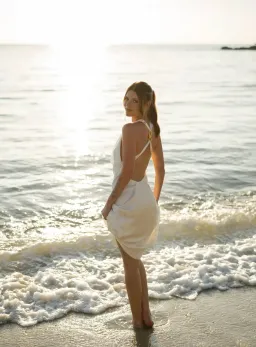 MANNING CARTELL CHARMED COWL SLIP MAXI DRESS in WHITE AU 8 | Wedding Guest, Reception, Bridal, Event & Formal Dress for rent on The Volte - image 6