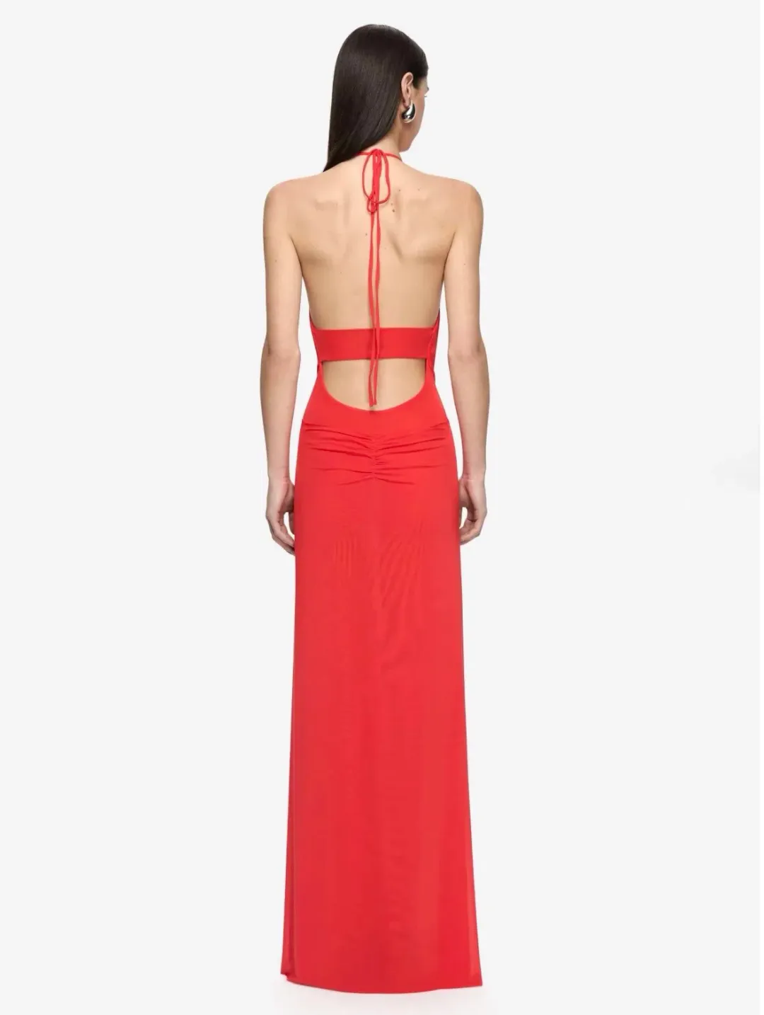 XANTHI V NECK MAXI DRESS IN FLAME SIZE 8 for rent on The Volte - main image