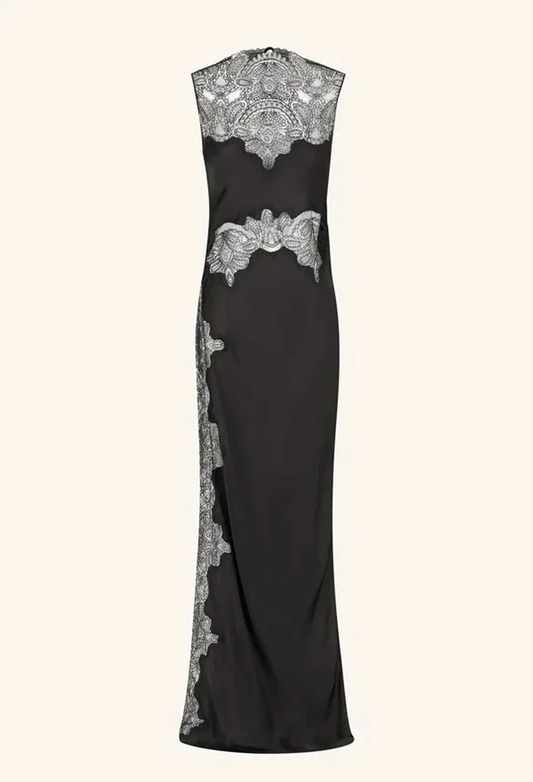 Jamila Lace High Neck Maxi Dress - Black- Size 8 for rent on The Volte - main image