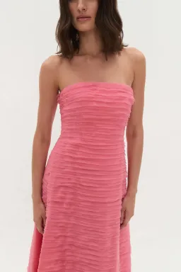 AJE SOUNDSCAPE MAXI DRESS GUAVA PINK SIZE 6 for rent on The Volte - image 4