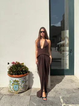Jefre Sei Landon Gown Espresso Size XXS/AU4 for rent on The Volte - image 7