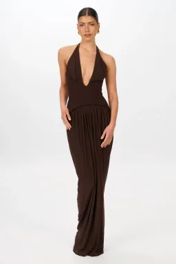 Jefre Sei Landon Gown Espresso Size XXS/AU4 for rent on The Volte - image 2