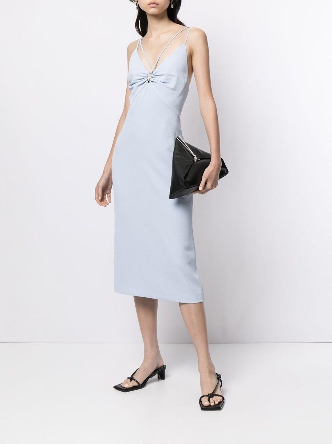 Dion Lee Whitewash Link Slip Dress Blue Size 10  for rent on The Volte - main image