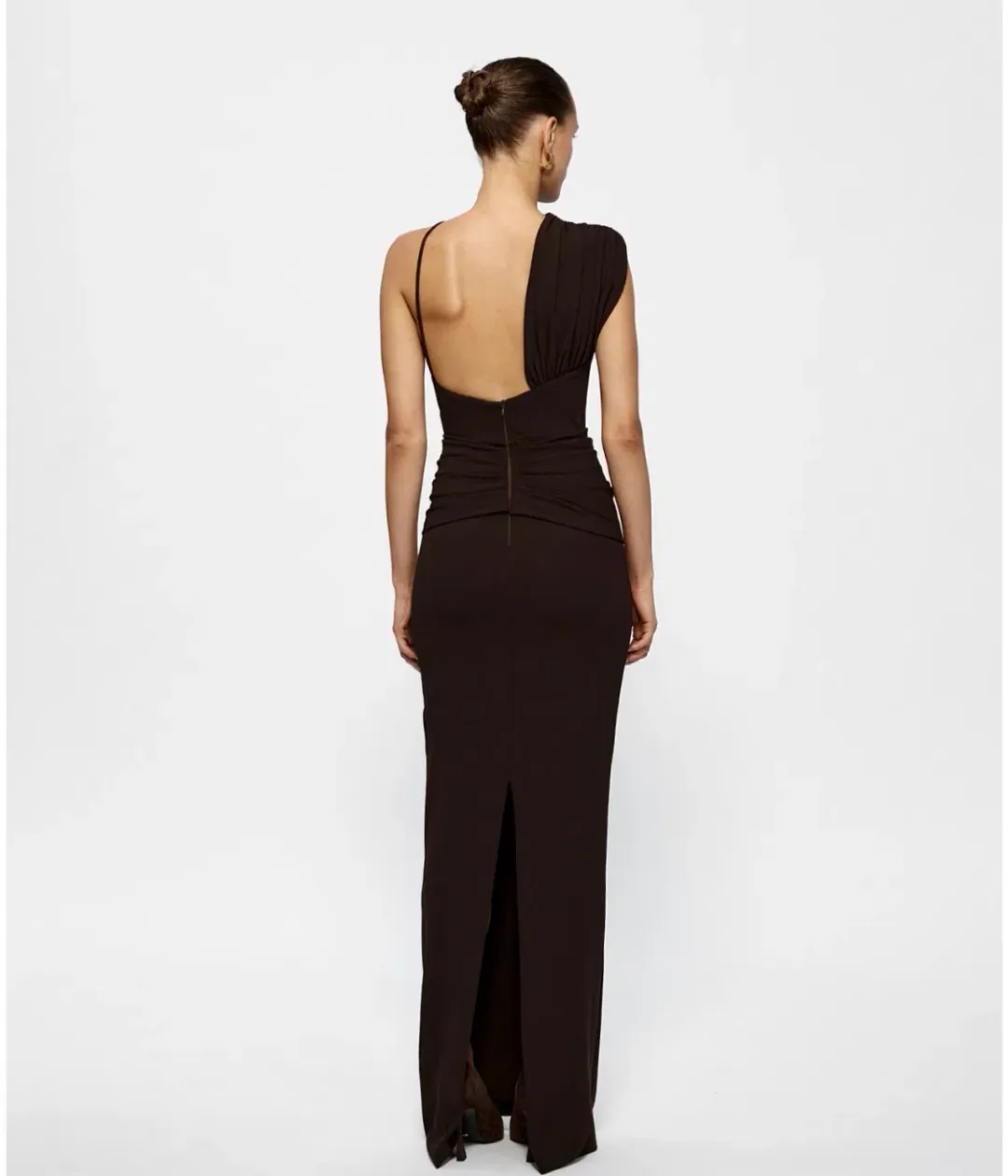Effie Kats Greer One Shoulder Ruched Maxi for rent on The Volte - main image
