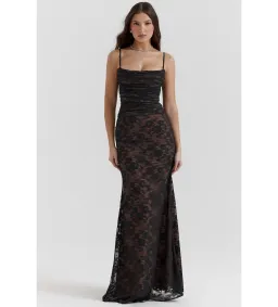 ARTEMIS Black Lace Maxi Dress House of CB size S for rent on The Volte - image 3