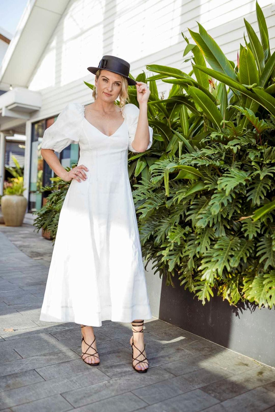 Aje Grove Dress White Size 6 for rent on The Volte - main image