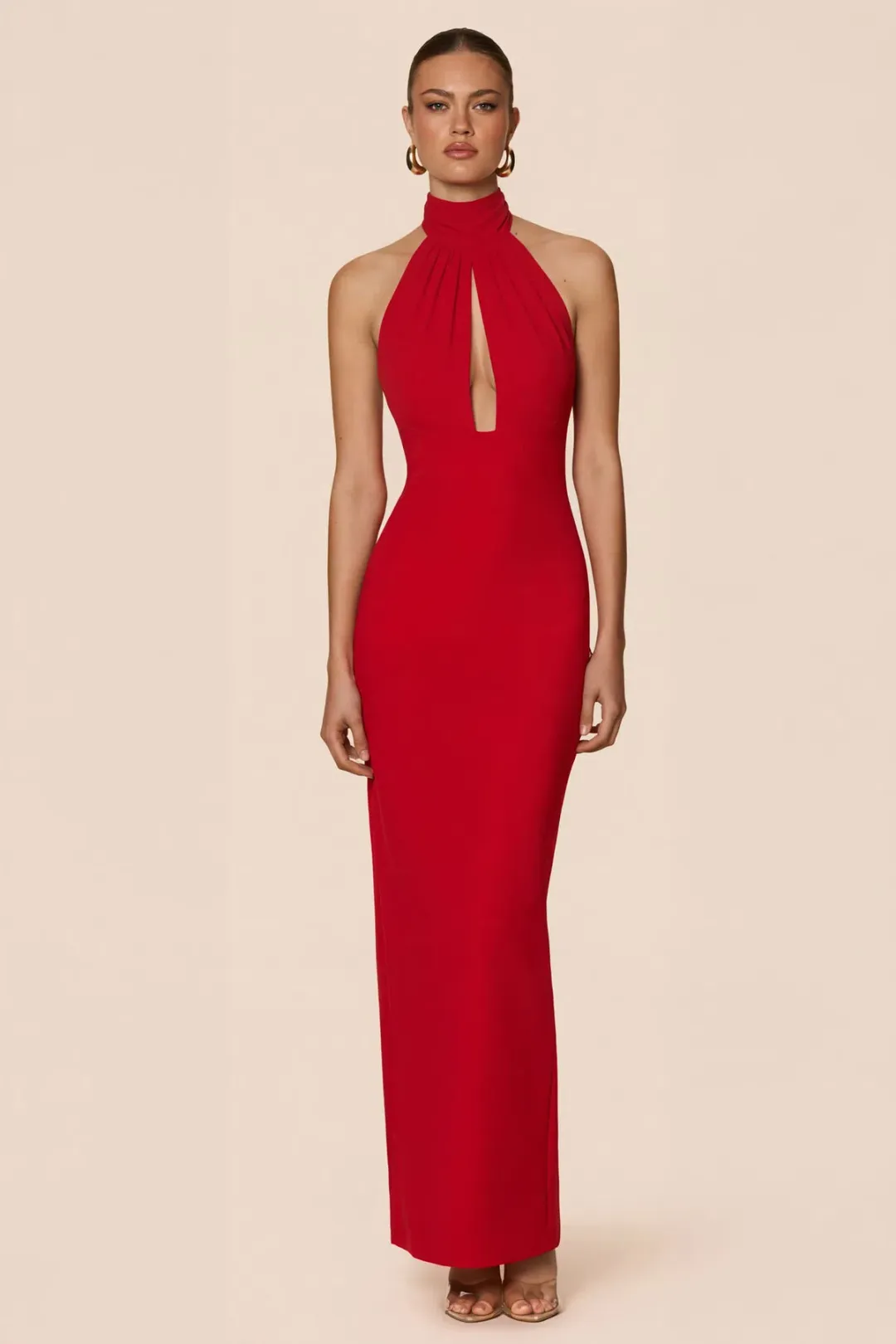 Nookie Martini Halter Maxi Gown in Red Size S / AU 8 for rent on The Volte - main image