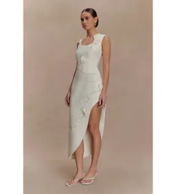 MESHKI Virginia Suiting Embroidered Midi Dress White Size XS / AU 6 for rent on The Volte - image 4