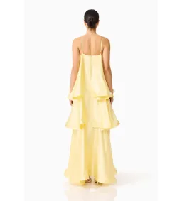 Elliatt Tilly Tiered Maxi Dress in Butter Yellow Size S/AU8 for rent on The Volte - image 3
