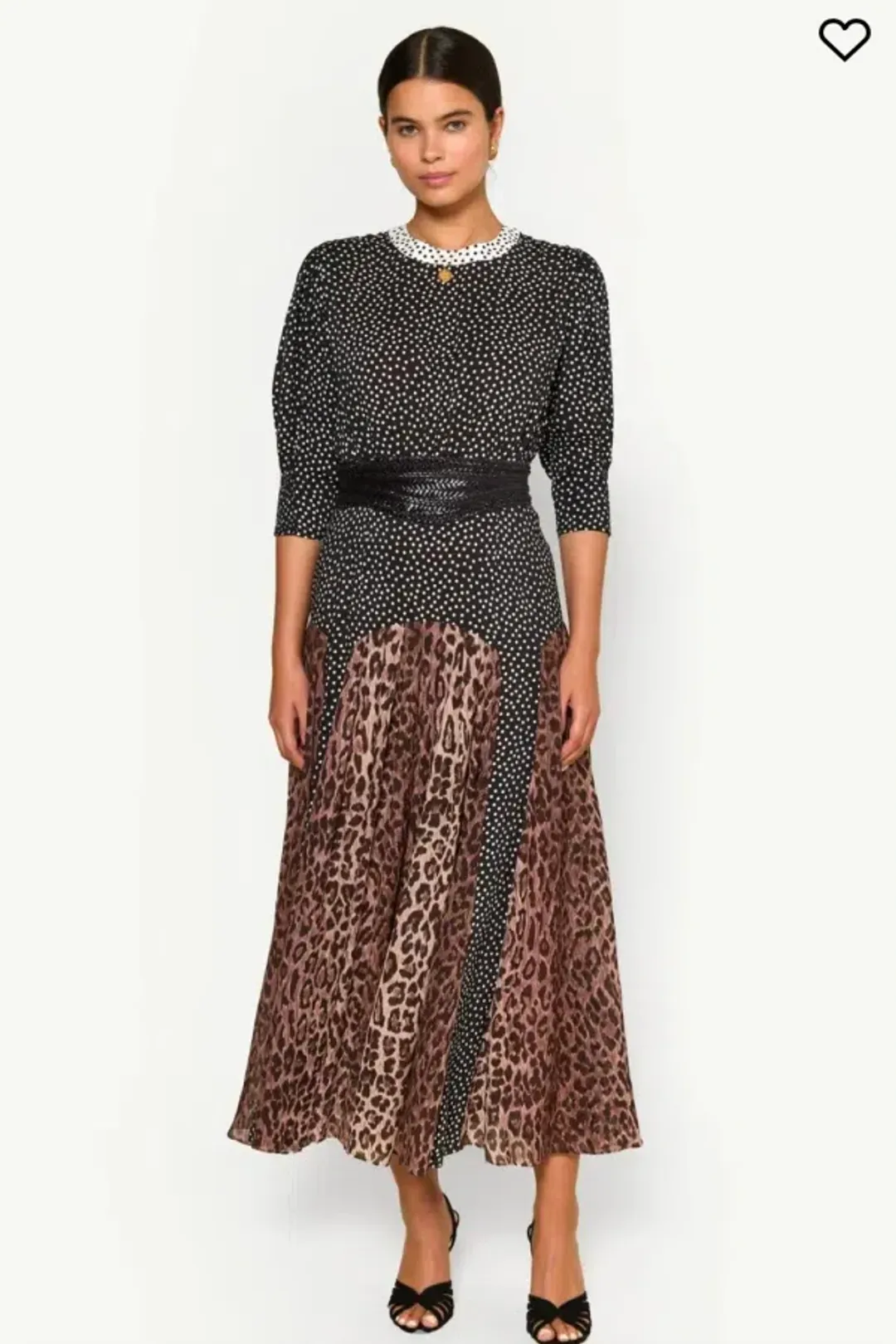 Rixo Meg Leopard Midi Dress Online for rent on The Volte - main image