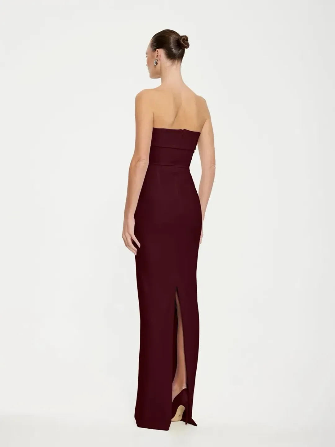 EFFIE KATS MONROE GOWN IN WINE SIZE 8 (S) for rent on The Volte - main image