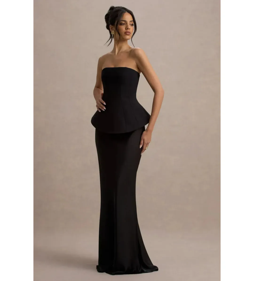 Club L London Ohio Maxi Dress Black Size 6 for rent on The Volte - main image