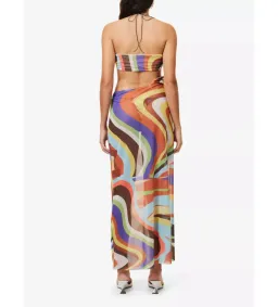 Jaded London Oliana Draped Maxi Dress Multi Size 6 for rent on The Volte - image 2