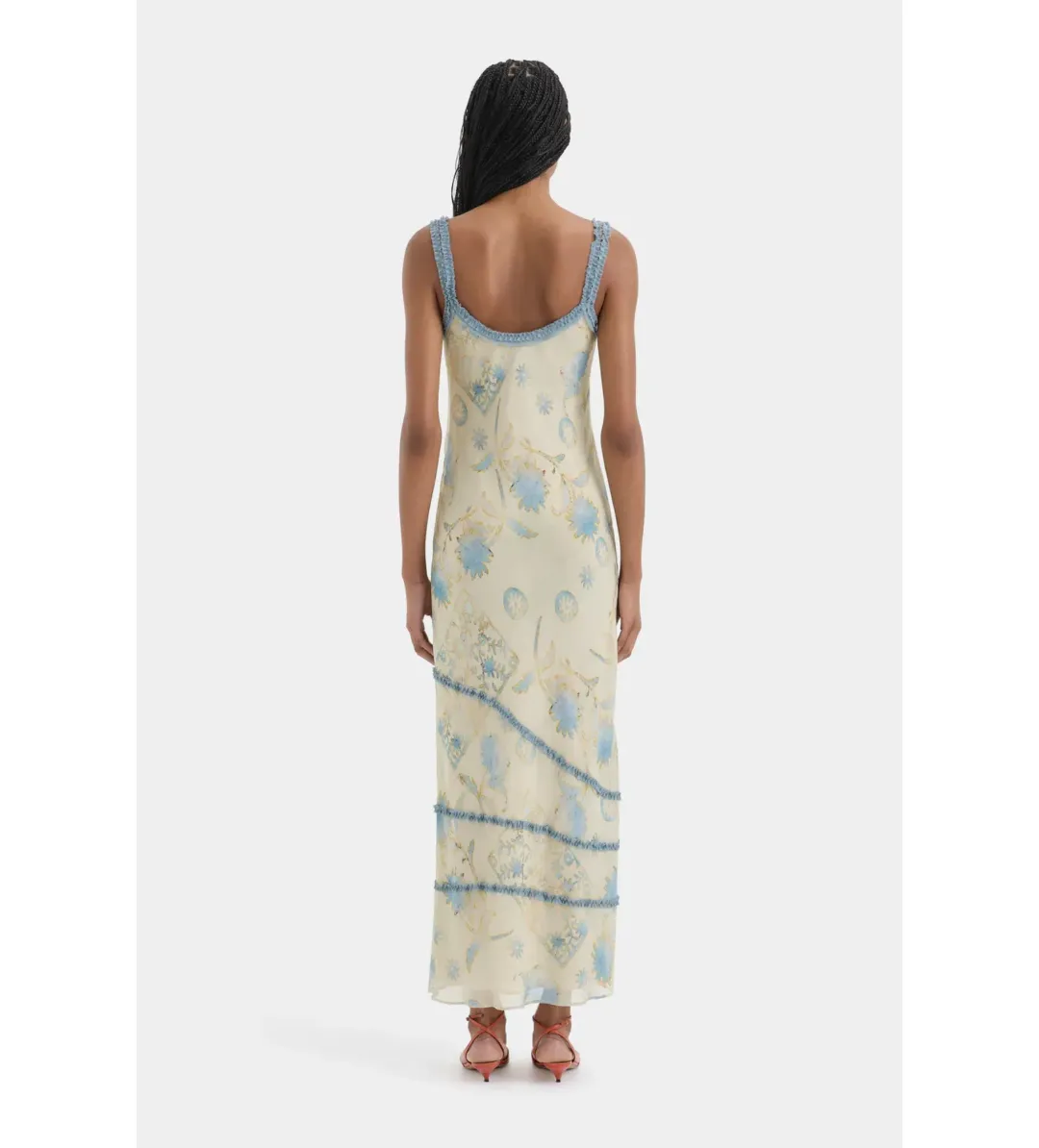 Sir the Label Cecile Ruffle Maxi Dress in Eira Butter Size 6 for rent on The Volte - main image