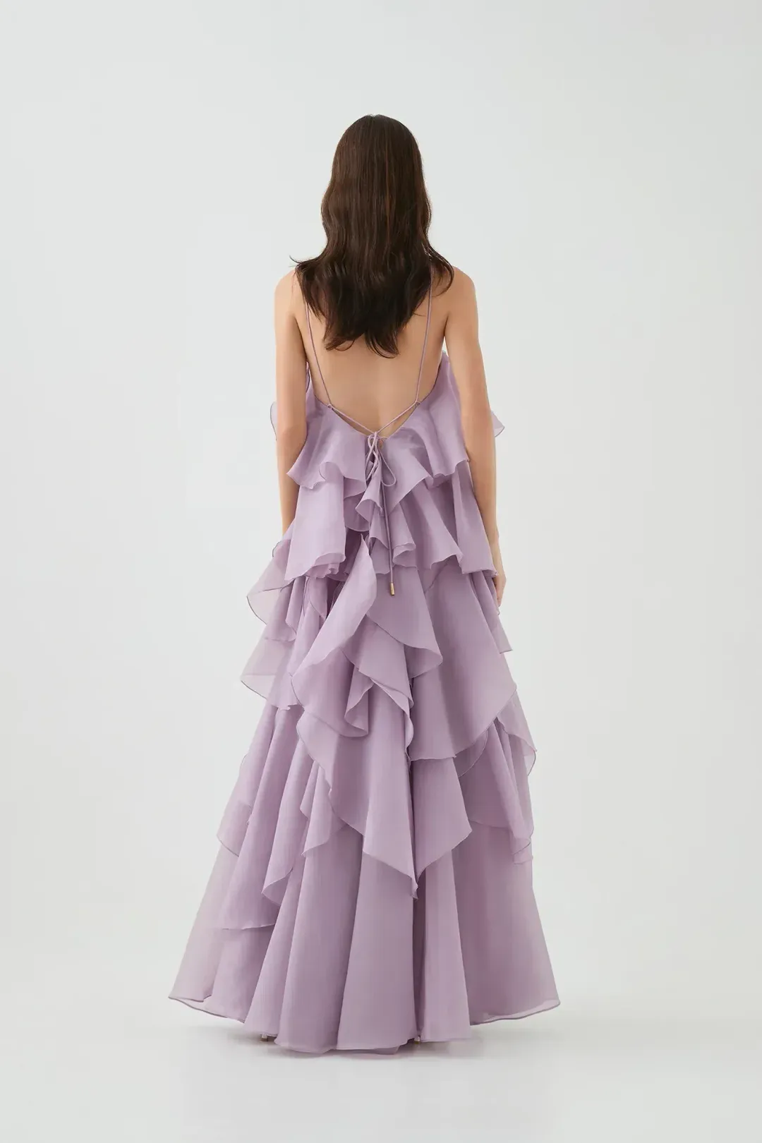 Aje Pandorea Layered Maxi Dress in Lilac Size 14 for rent on The Volte - main image