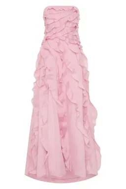 🌸 Aje ALLAIRIE GOWN in Chalk Pink - Size 10 AU 🌸 Ruffled Tiered Maxi Dress 🌸 for rent on The Volte - image 10
