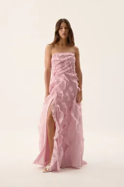 🌸 Aje ALLAIRIE GOWN in Chalk Pink - Size 10 AU 🌸 Ruffled Tiered Maxi Dress 🌸 for rent on The Volte - image 7