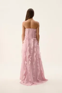 🌸 Aje ALLAIRIE GOWN in Chalk Pink - Size 10 AU 🌸 Ruffled Tiered Maxi Dress 🌸 for rent on The Volte - image 2