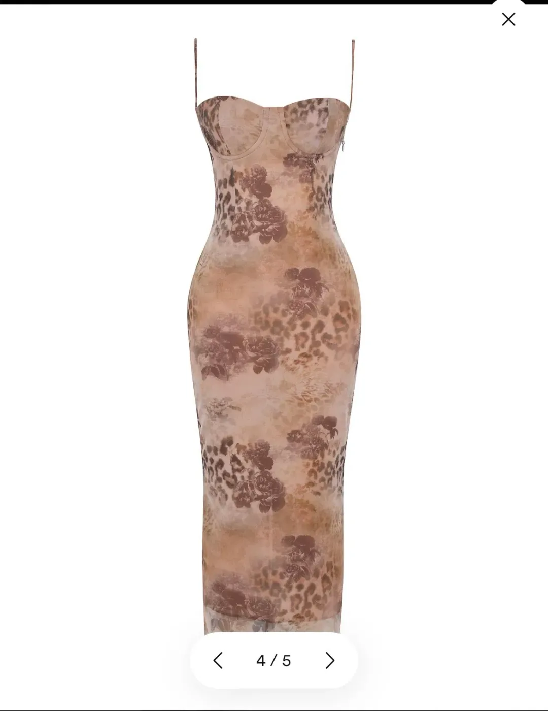 HOUSE OF CB AIZA CREAM FLORAL PRINT MAXI DRESS for rent on The Volte - main image
